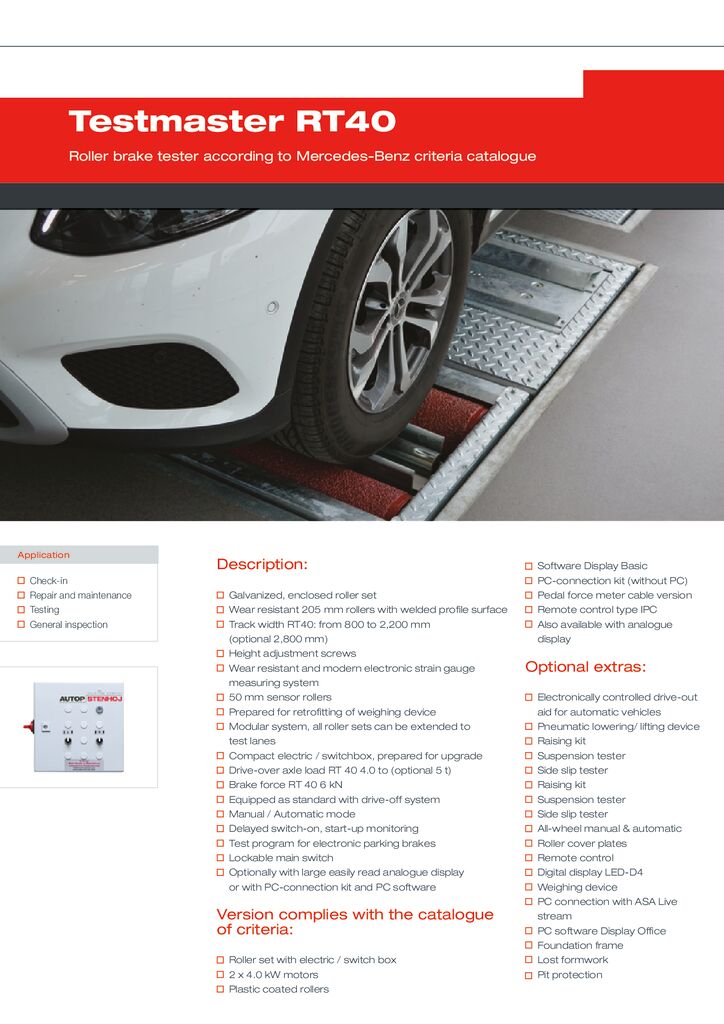 13Testmaster RT 40   acc. to MB criteria catalogue pdf - Mercedes-Benz