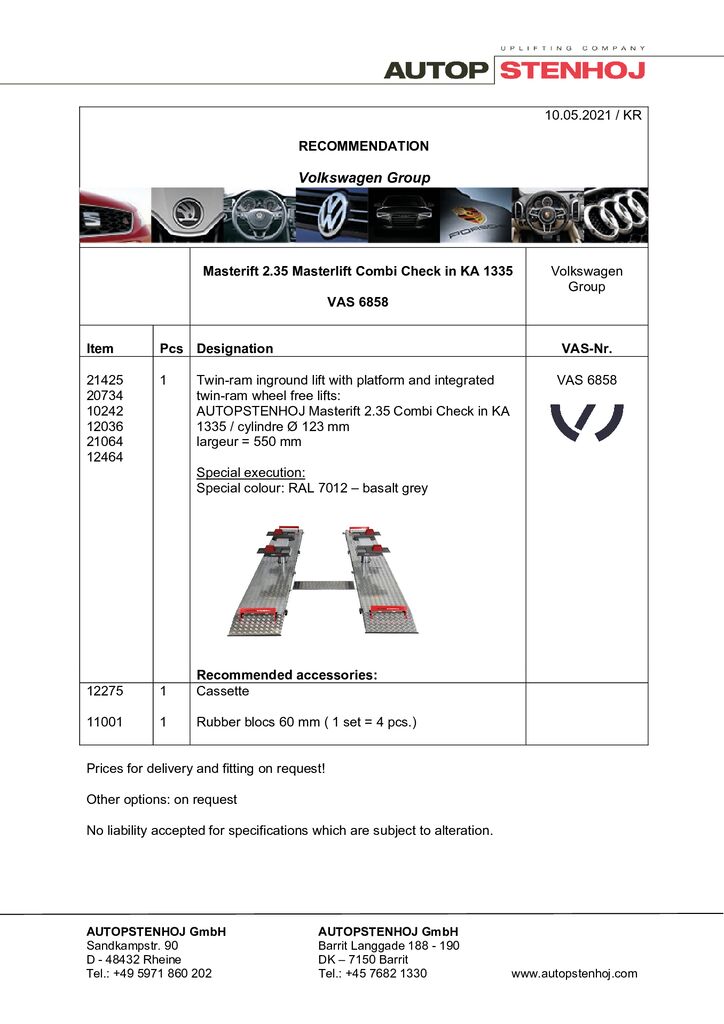 8 Masterlift 235 Combi Check in VAS 6858 EN  1 pdf - Volkswagen Group